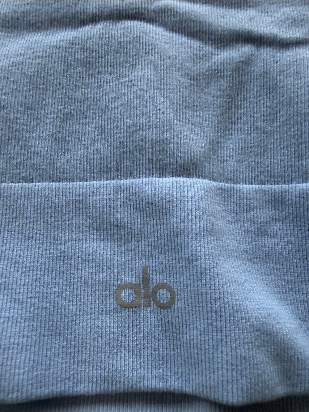 ALO Yoga Seamless Delight sea shell Blue Cropped Tank Top - Picture 3 of 5